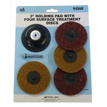 SG TOOL AID 3" Holding Pad with Four Surface Treatment Discs 94560